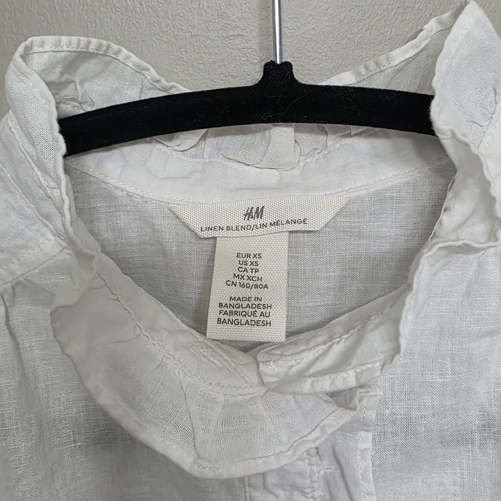 H&M White Ruffled Top - Picture 4 of 5